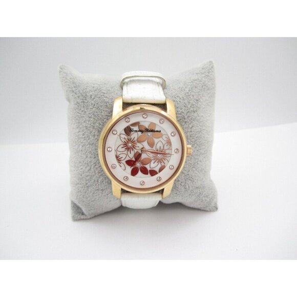Women Tommy Bahama Quartz Floral Analog 37mm Round Watch (H233) "New Battery" - Picture 5 of 9